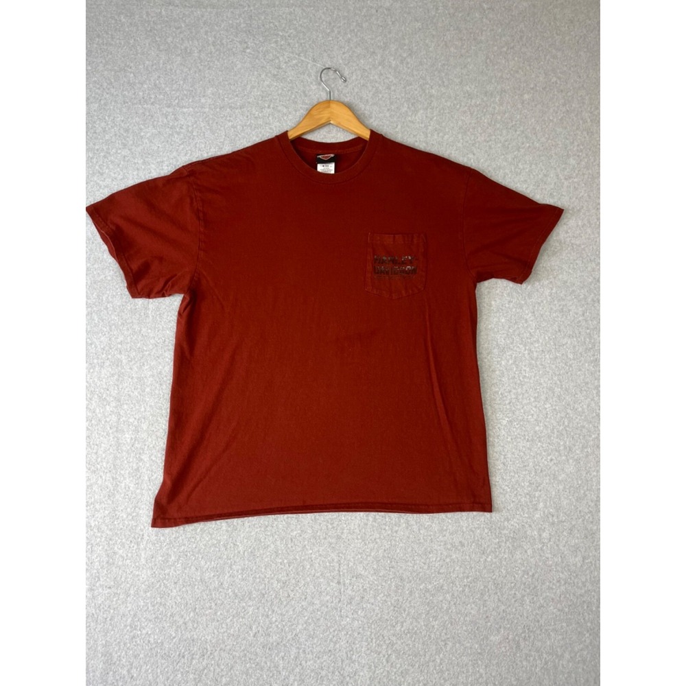 Harley Davidson Shirt Mens XL Maroon EL Paso Texas Barnett Motocycle Biker